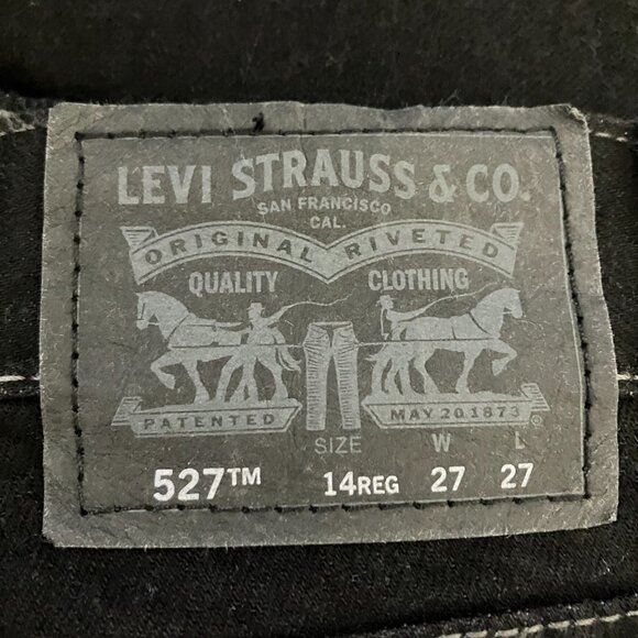 Levi's 527 Women's Boot Cut Jeans Black Size 14 Denim 30x28 - Picture 5 of 7